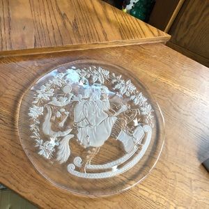 Gorgeous vintage crystal Santa Table decor